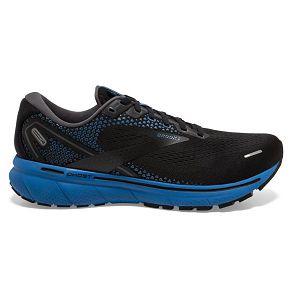 Brooks Ghost 14 Mens Road Running Shoes Black/Blue | USA-IRP286317